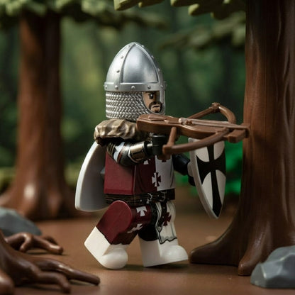 Dark Red Teutonic Crossbowman Collectible Minifigure
