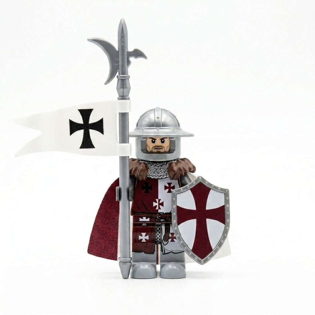 GH0260 Dark Red Teutonic Standard Bearer collectible minifigure