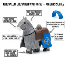 Gray Jerusalem Crusader Warhorse Minifigure Accessory