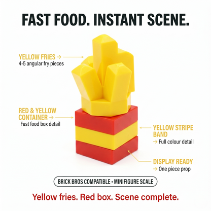 Mini French Fries in Box Accessory Minifigure