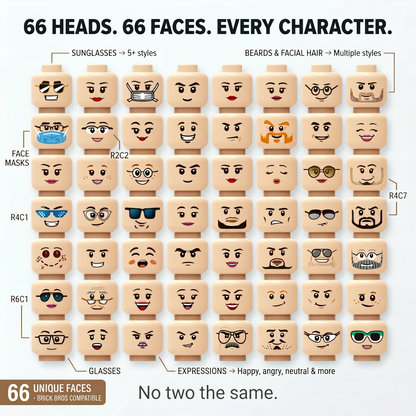 Flesh Tone Head Pack Minifigure