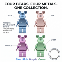 Metallic Bear Head Minifigure