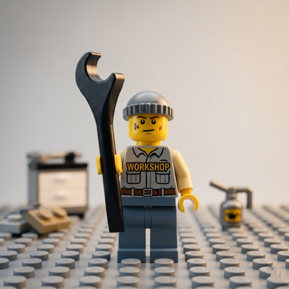 Black Spanner Wrench Accessory Minifigure