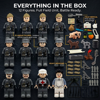 WWII German Minifigures Mega Set — 12 Figures