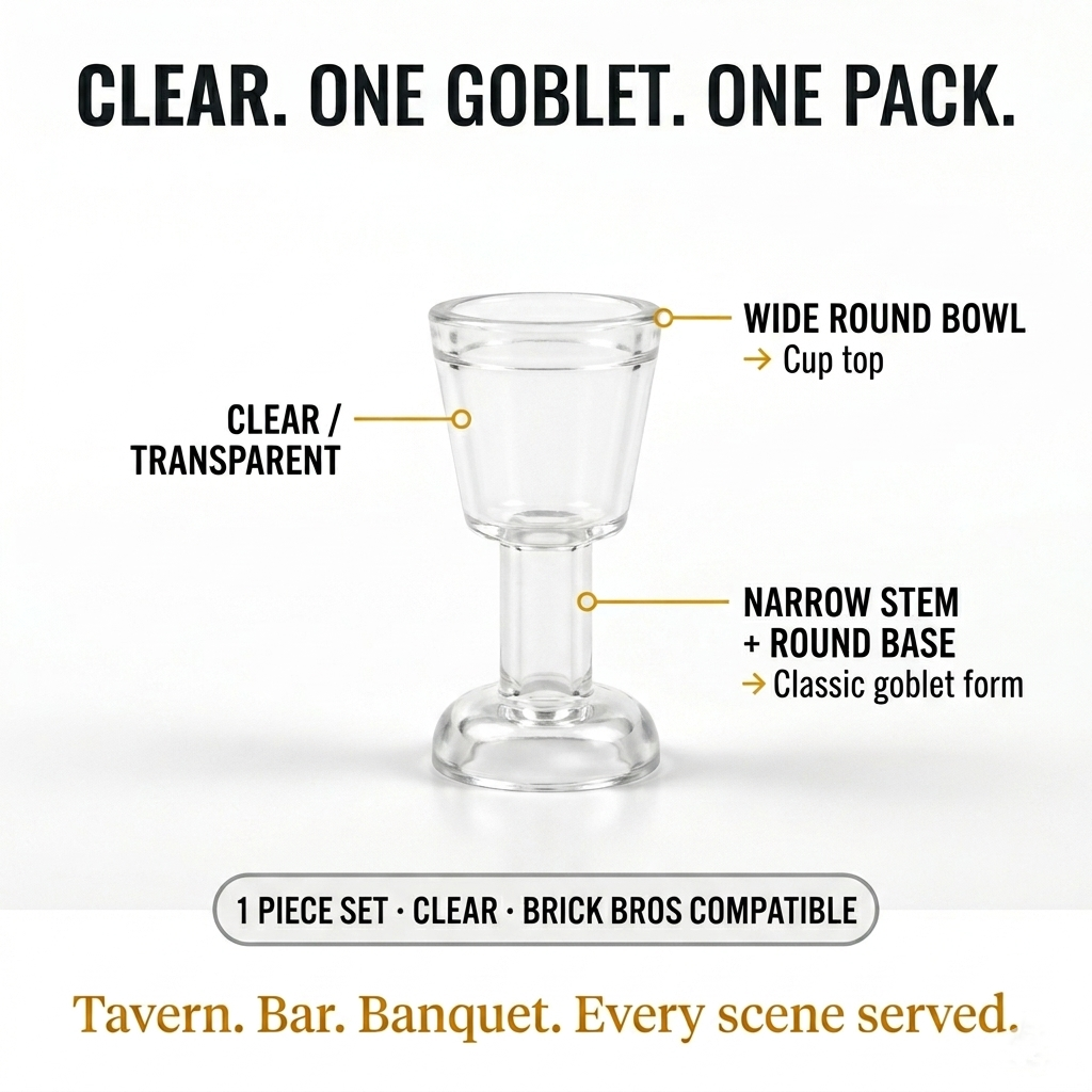 Clear Transparent Goblet Accessory Minifigure