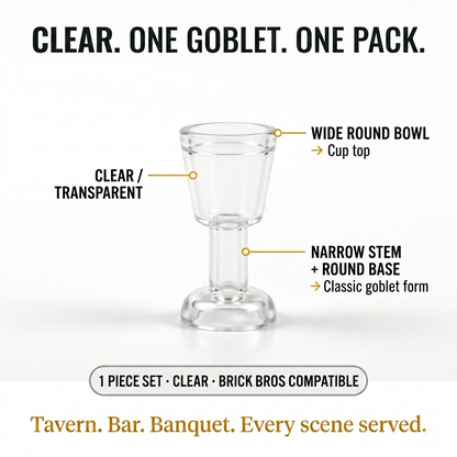 Clear Transparent Goblet Accessory Minifigure