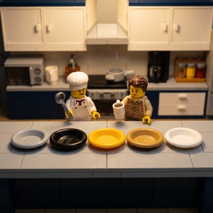 White Mini Plate Accessory Minifigure