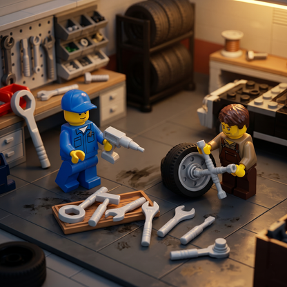 Gray Workshop Tool Pack Accessory Minifigure