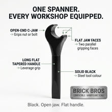 Black Spanner Wrench Accessory Minifigure