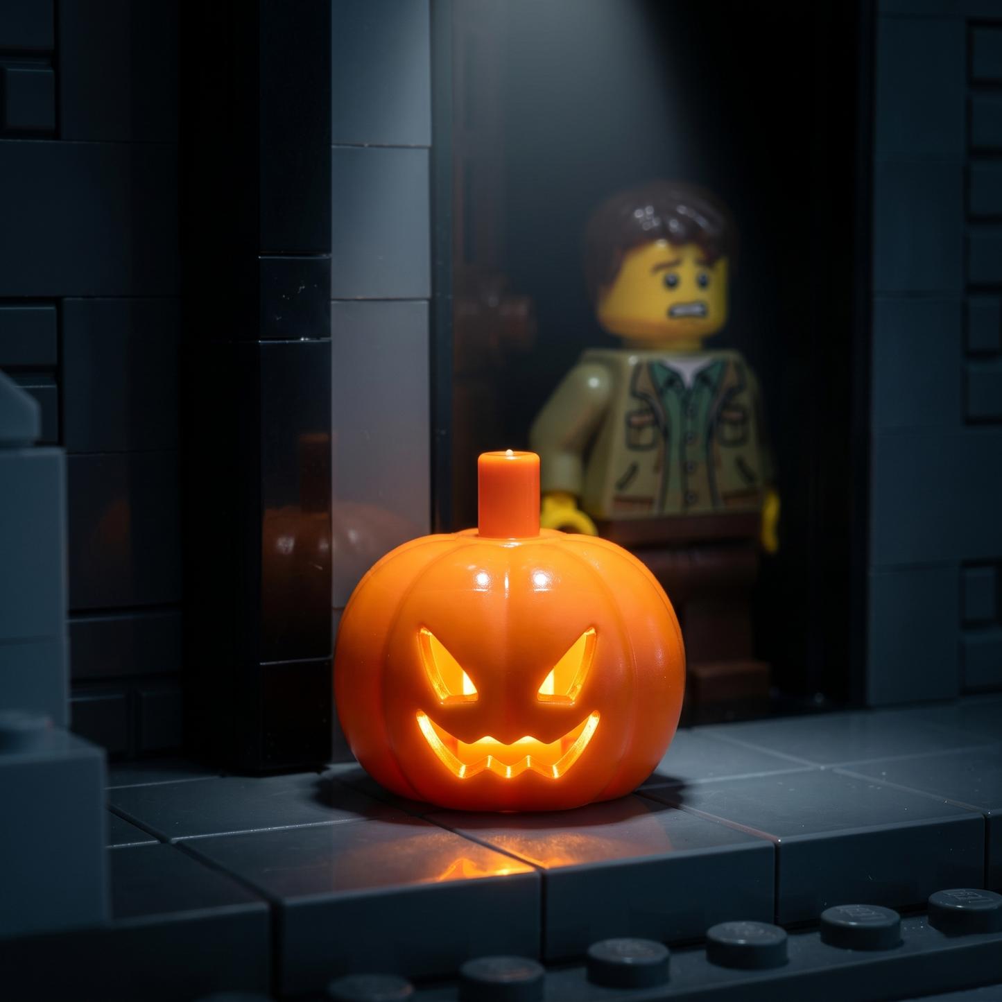 Orange Carved Pumpkin Accessory Minifigure