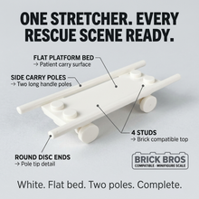 White Medical Stretcher Accessory Minifigure