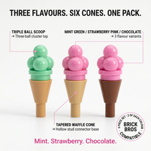 Triple Scoop Ice Cream Cone Accessory Minifigure