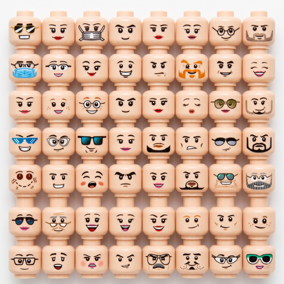 Flesh Tone Head Pack Minifigure