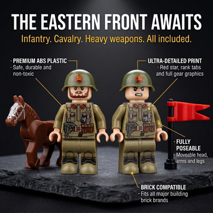 WWII Soviet Infantry Mega Set — 12 Soldiers