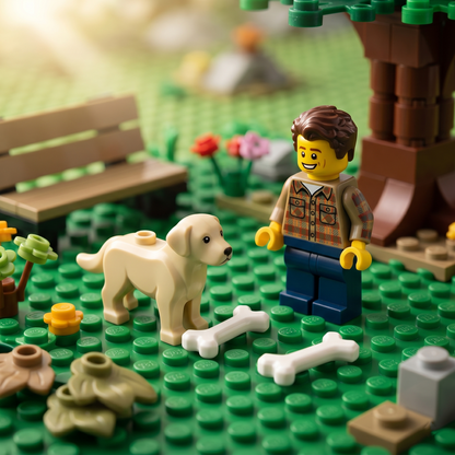 White Dog Bone Accessory Minifigure