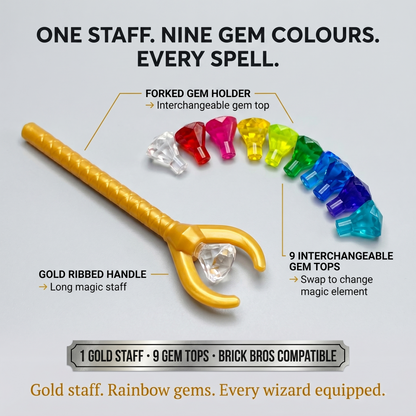 Gold Magic Staff Accessory Minifigure