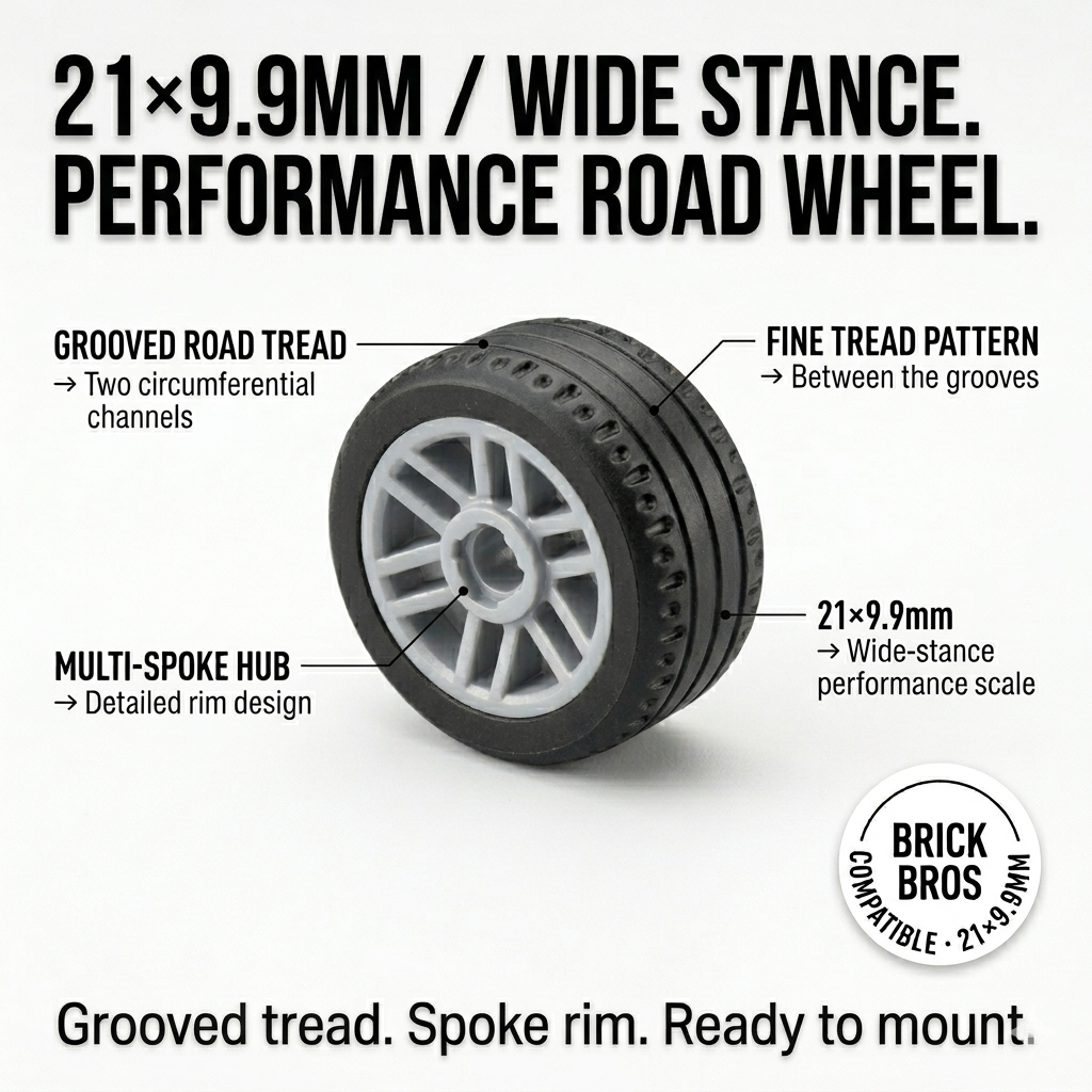 Minifigure Wheels 21x9.9mm