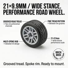 Minifigure Wheels 21x9.9mm