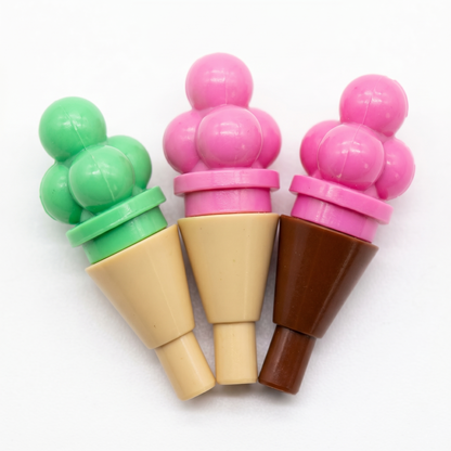 Triple Scoop Ice Cream Cone Accessory Minifigure
