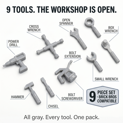 Gray Workshop Tool Pack Accessory Minifigure