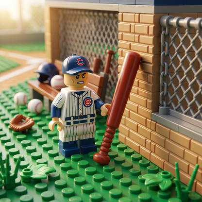 Brown Baseball Bat Accessory Minifigure