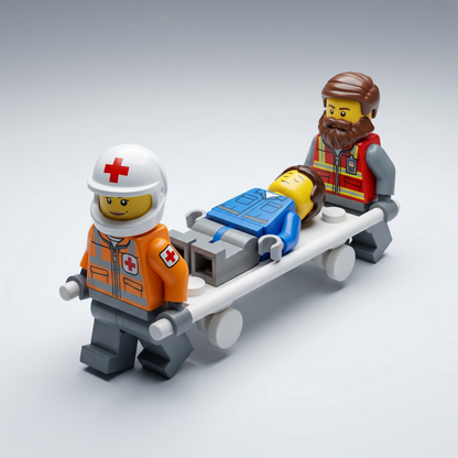 White Medical Stretcher Accessory Minifigure