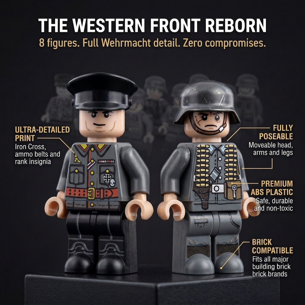 WW2 German Wehrmacht Set — 8 Soldiers
