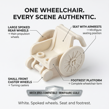 White Wheelchair Accessory Minifigure