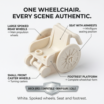 White Wheelchair Accessory Minifigure