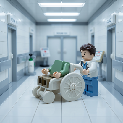 White Wheelchair Accessory Minifigure