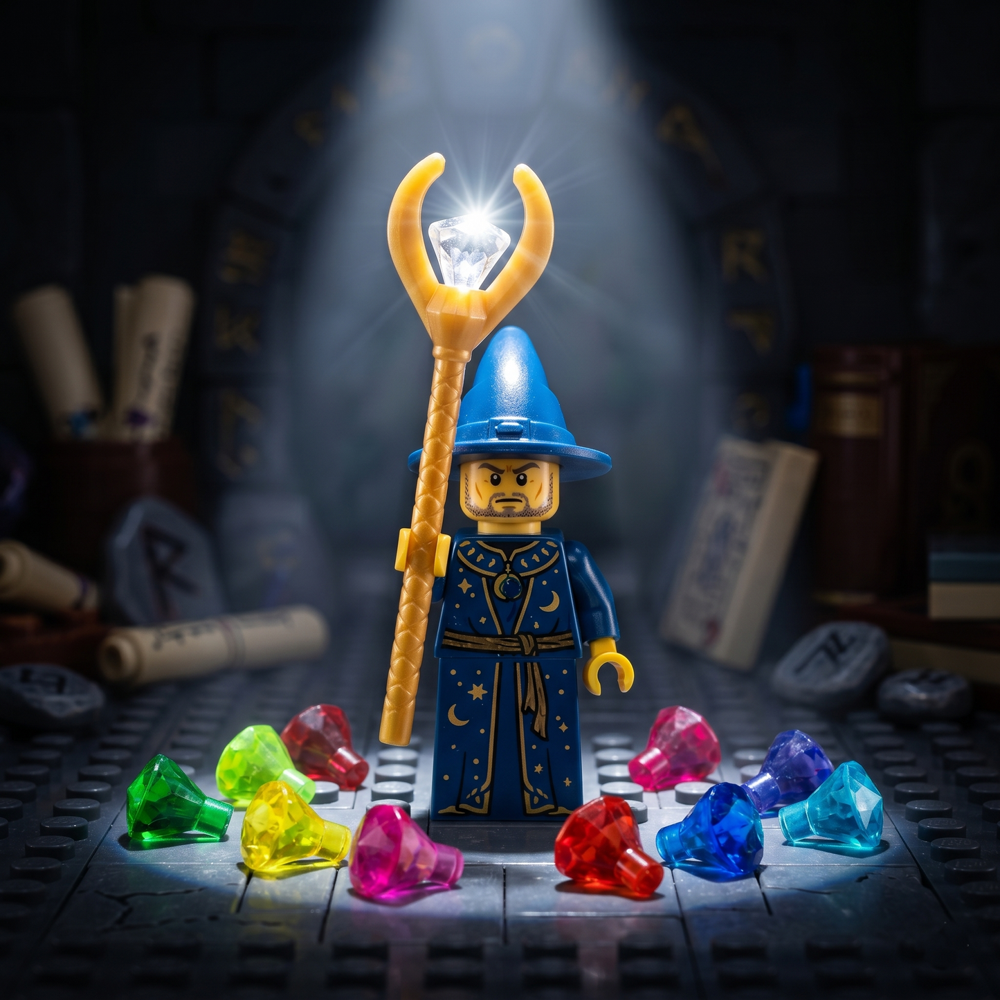 Gold Magic Staff Accessory Minifigure