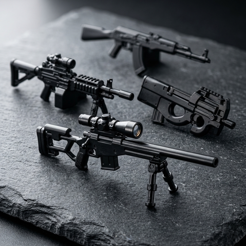 Tactical Assault Weapon Minifigure Accessory (Rifles, SMGs & Sniper)