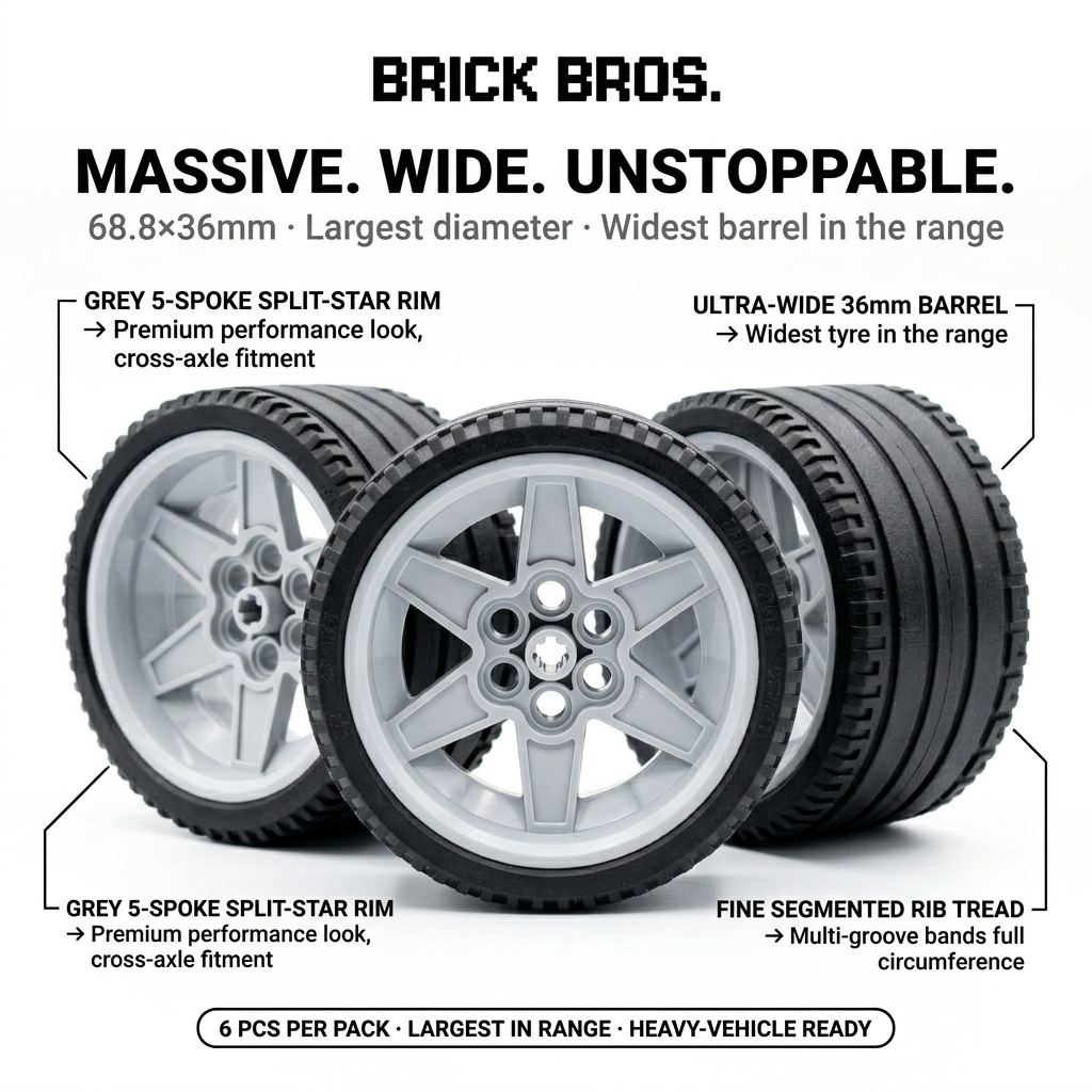 68.8×36mm Minifigure-Scale Wheel Assembly