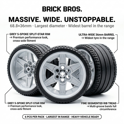 68.8×36mm Minifigure-Scale Wheel Assembly