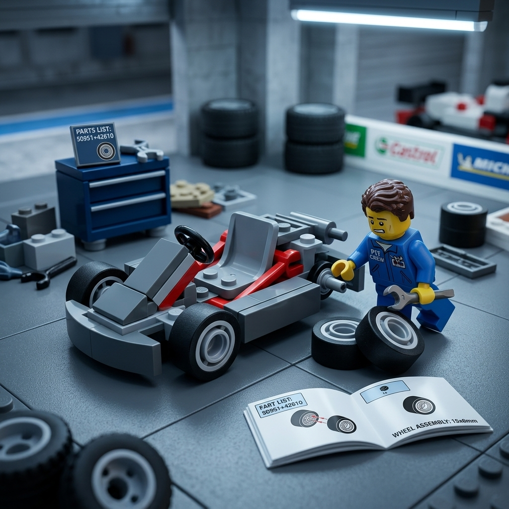 Minifigure Wheels 15×6mm