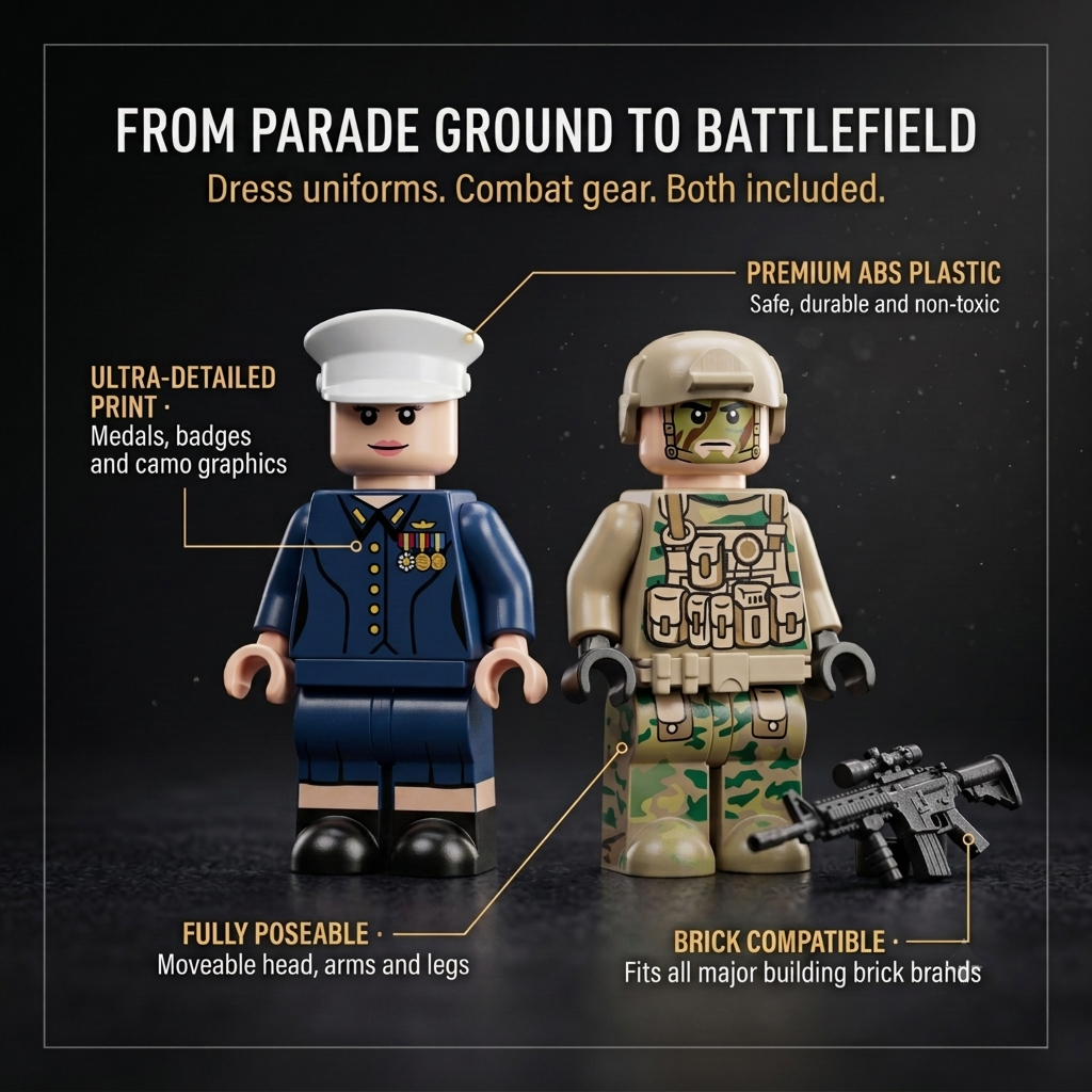US Marines Minifigures Set — 4 Combat Figures