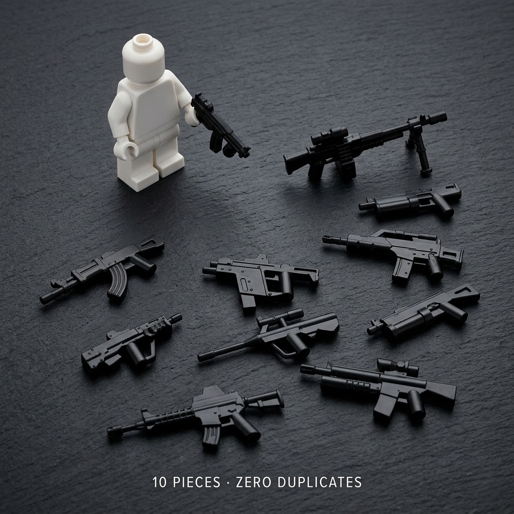 Tactical Assault Weapon Minifigure Accessory (Rifles, SMGs & Sniper)