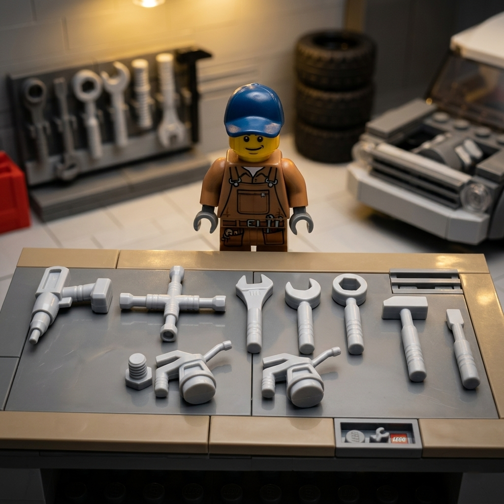 Gray Workshop Tool Pack Accessory Minifigure