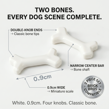 White Dog Bone Accessory Minifigure