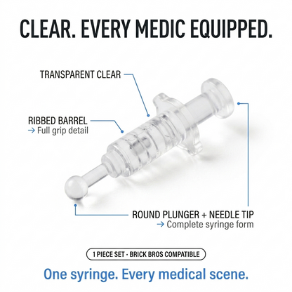 Clear Transparent Syringe Accessory Minifigure