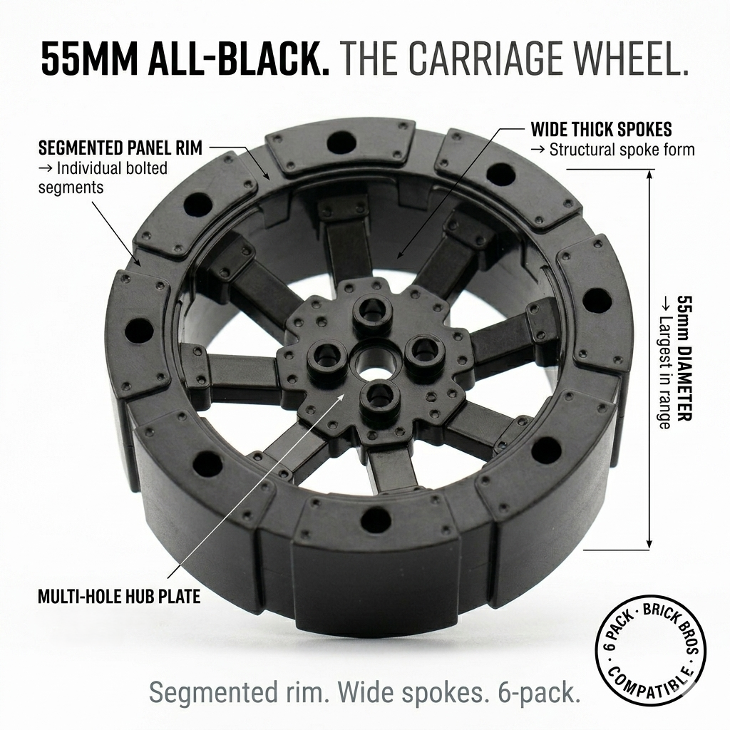 Minifigure Large Wheels 55mm
