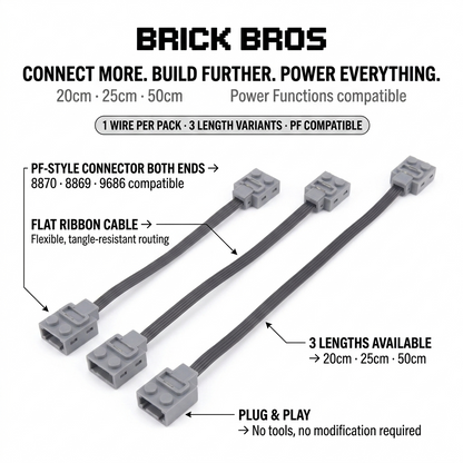 Power Functions Extension Wire (20cm, 25cm, 50cm)