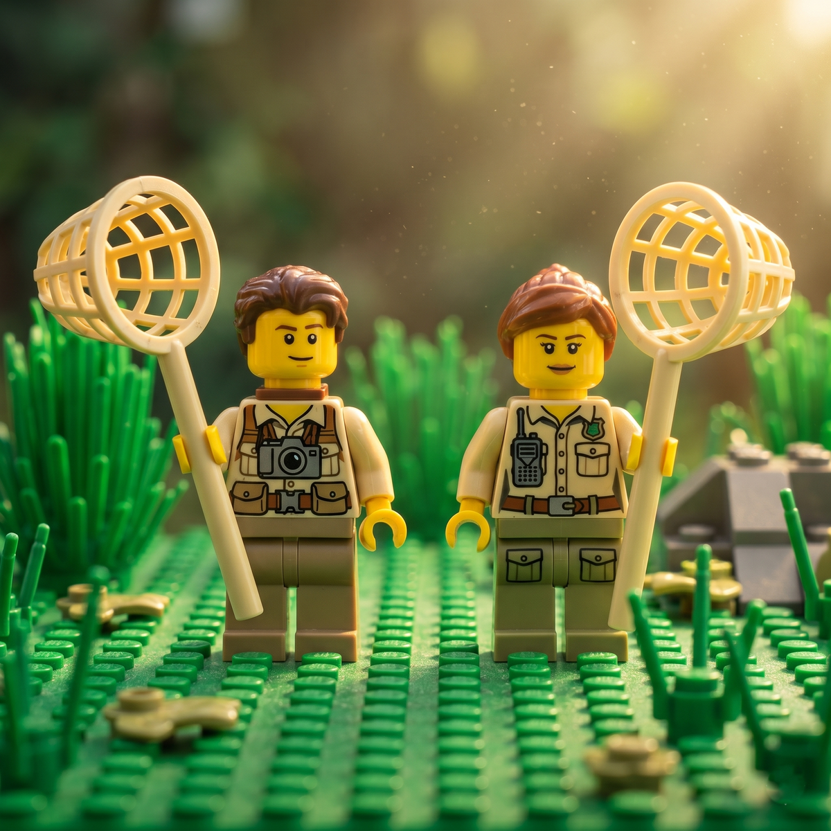 Tan Catch Net Accessory Minifigure 3x
