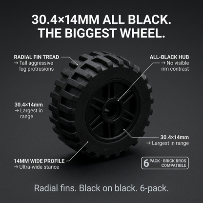 Minifigure Wheels 30.4x14mm