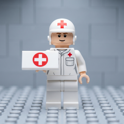 White Medical Cross Tile Accessory Minifigure