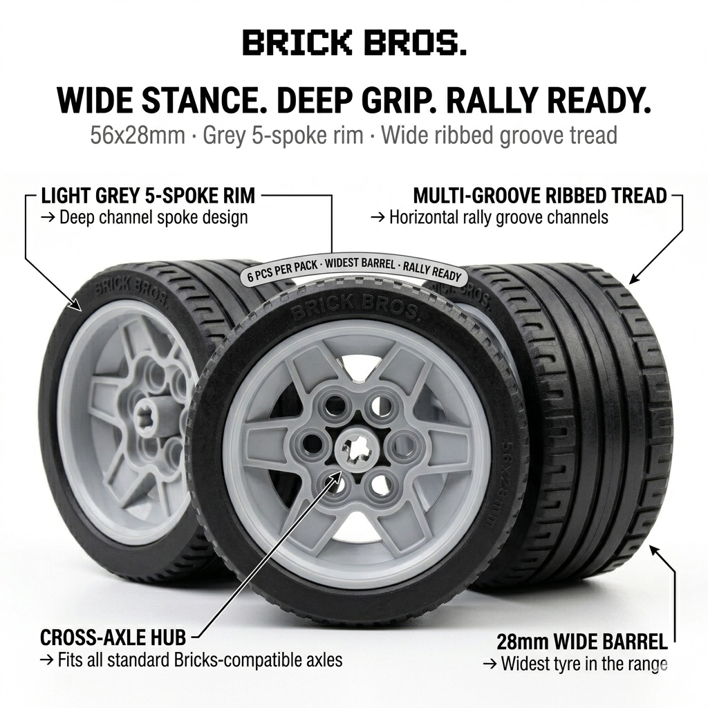 56×28mm Minifigure-Scale Wheel Assembly