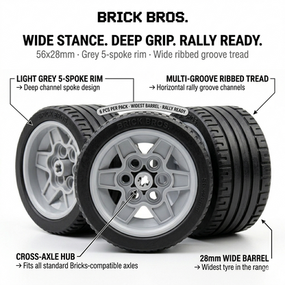 56×28mm Minifigure-Scale Wheel Assembly
