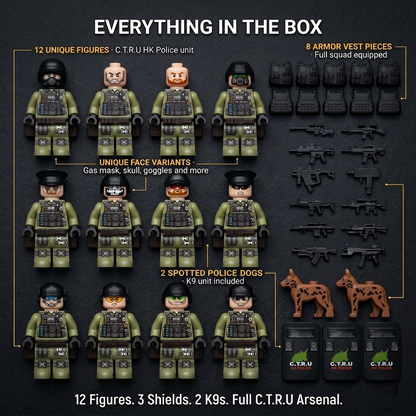 C.T.R.U HK Police Elite Unit — 12 Figures