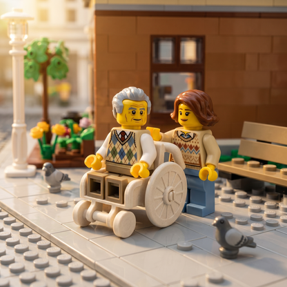 White Wheelchair Accessory Minifigure