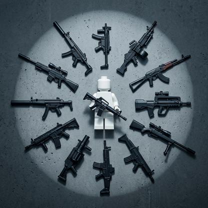 Tactical Assault Weapon Minifigure Accessory (Rifles, SMGs & Sniper)